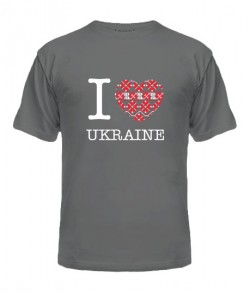 Мужская Футболка I love Ukraine-Вышиванка