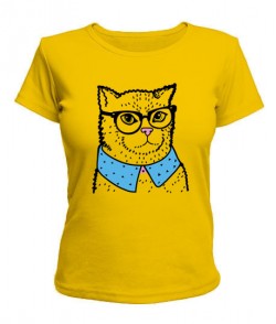 Жіноча футболка Кіт-хіпстер №9