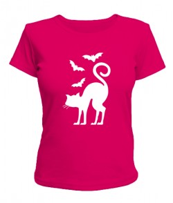 Жіноча футболка Кіт та кажани