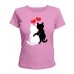 Женская футболка Влюбленные коты