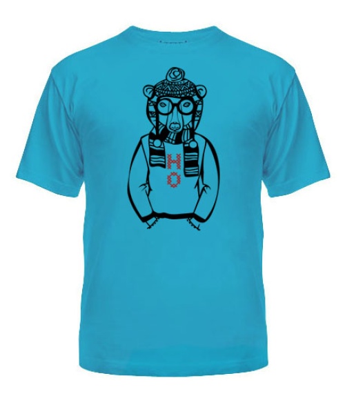 Чоловіча футболка Ведмедик-хіпстер