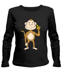 Жіночий лонгслів Мавпа та банан