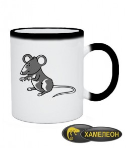 Чашка хамелеон Сир та мишка (для неї)