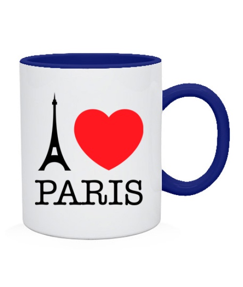 Чашка I love Paris Вариант №1