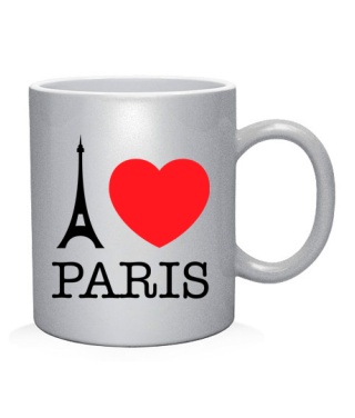 Чашка арт I love Paris Вариант №1