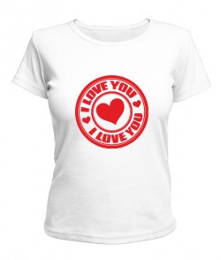 Женская футболка Печать любви