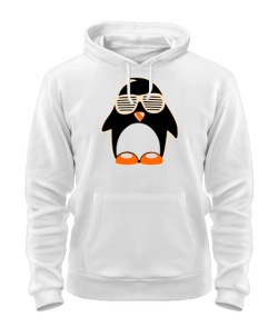 Толстовка-худі (Чорний M) Пінгвін