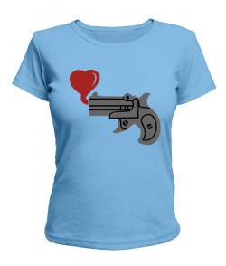 Женская футболка Пистолет любви