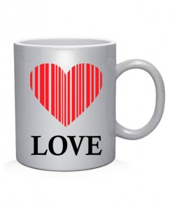 Чашка арт Сердце - любовь (для нее)