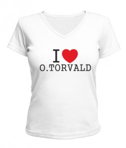 Женская футболка с V-образным вырезом O.Torvald №11