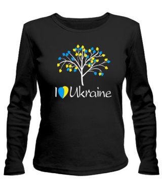 Жіночий лонгслів Я люблю Ukraine