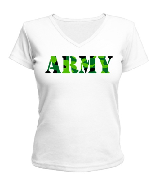 Жіноча футболка з V-подібним вирізом ARMY