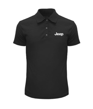 Мужское поло премиум "Бархат" (Черный M) JEEP (А6)