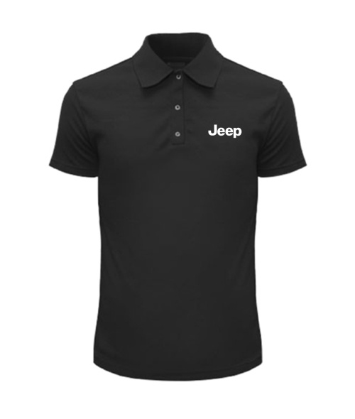 Мужское поло премиум "Бархат" (Черный M) JEEP (А6)