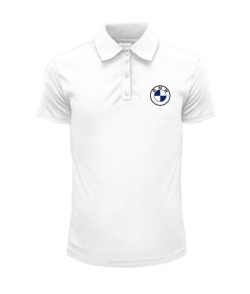Мужское поло премиум "Бархат" (Белый S) BMW (А6)
