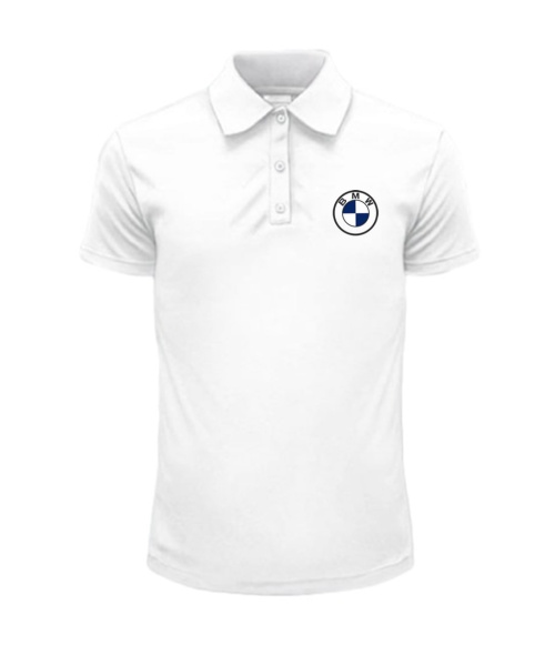 Мужское поло премиум "Бархат" (Белый S) BMW (А6)