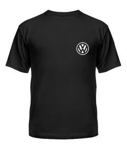 Мужская футболка премиум (Черный L) "Бархат" VOLKSWAGEN (А6)
