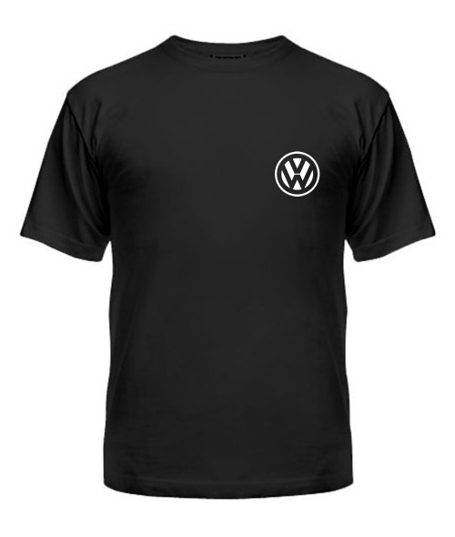 Мужская футболка премиум (Черный L) "Бархат" VOLKSWAGEN (А6)
