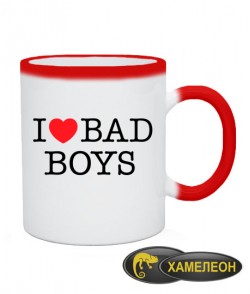 Чашка хамелеон I love bad boys