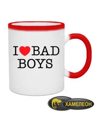 Чашка хамелеон I love bad boys