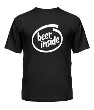 Мужская Футболка Beer inside