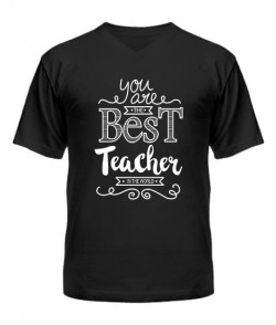 Чоловіча футболка з V-подібним вирізом Найкращий вчитель Варіант 3