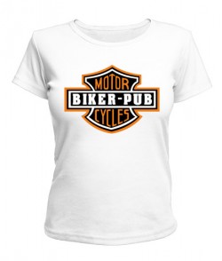 Женская футболка Biker-Pub