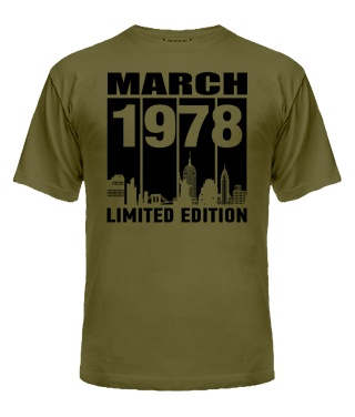 Мужская Футболка (army black M ) LIMITED EDITION BLACK [MARCH 1978]