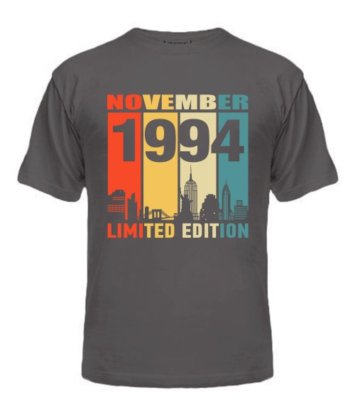 Чоловіча Футболка (Сірий графіт L) LIMITED EDITION [NOVEMBER 1994]