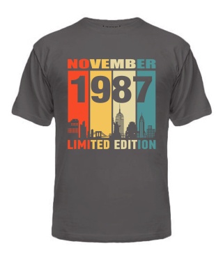 Чоловіча Футболка (Сірий графіт XXL) LIMITED EDITION [NOVEMBER 1987]