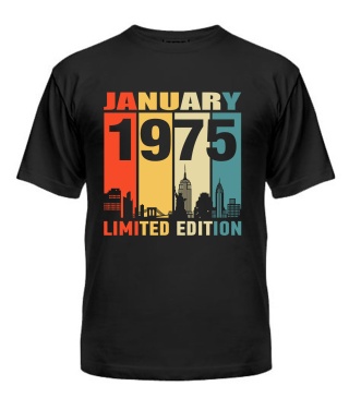 Чоловіча Футболка (Чорний XXL) LIMITED EDITION [JANUARY 1975]