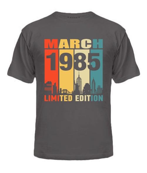 Чоловіча Футболка (Сірий графіт L) LIMITED EDITION [OCTOBER 1985]
