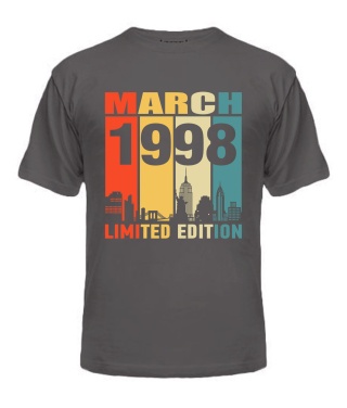 Чоловіча Футболка (Сірий графіт L) LIMITED EDITION [MARCH 1998]