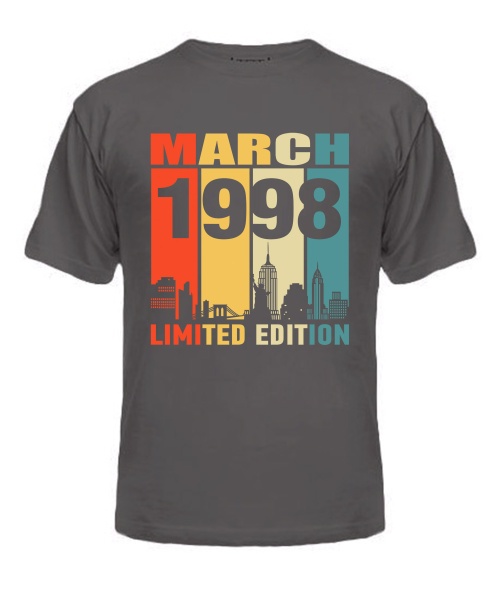 Чоловіча Футболка (Сірий графіт L) LIMITED EDITION [MARCH 1998]