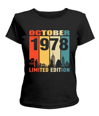 Жіноча Футболка (Чорний XXL) LIMITED EDITION [OCTOBER 1978]