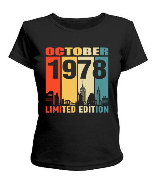 Жіноча Футболка (Чорний XXL) LIMITED EDITION [OCTOBER 1978]