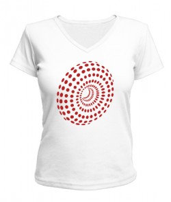 Женская футболка с V-образным вырезом Тематический узор №2