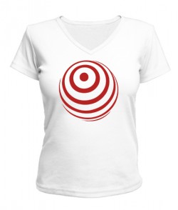 Женская футболка с V-образным вырезом Тематический узор №3