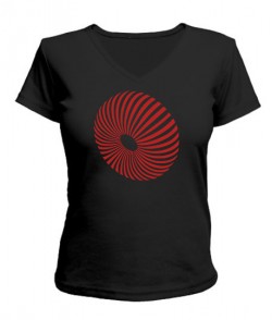 Женская футболка с V-образным вырезом Тематический узор №4