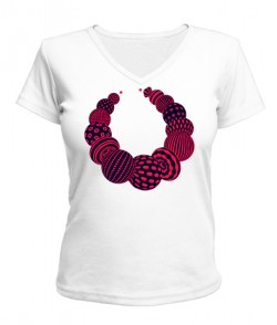 Жіноча футболка з V-подібним вирізом Тематичний візерунок №5