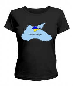 Женская футболка Черное море