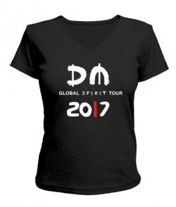 Женская футболка с V-образным вырезом Depeche mode (Депеш мод) Вариант №12