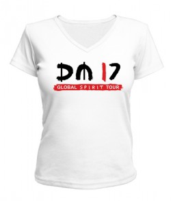 Женская футболка с V-образным вырезом Depeche mode (Депеш мод) Вариант №14