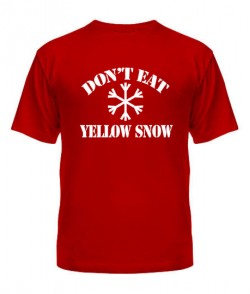 Чоловіча футболка Не їсти...жовтий сніг