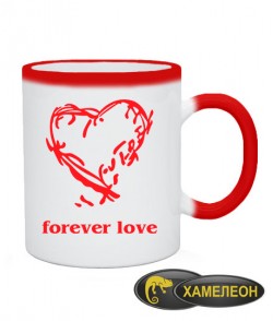 Чашка хамелеон Forever love (для нее)