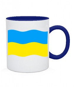 Чашка Прапор України - хвиля
