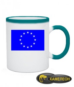 Чашка хамелеон Прапор Євросоюзу Варіант №3