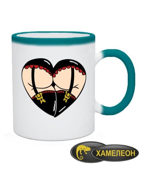 Чашка хамелеон Форма серця