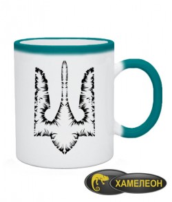 Чашка хамелеон Герб Украины Вариант №23