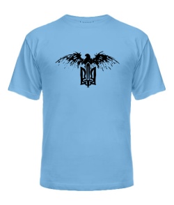 Чоловіча футболка (Блакитний L) Герб України Варіант №24